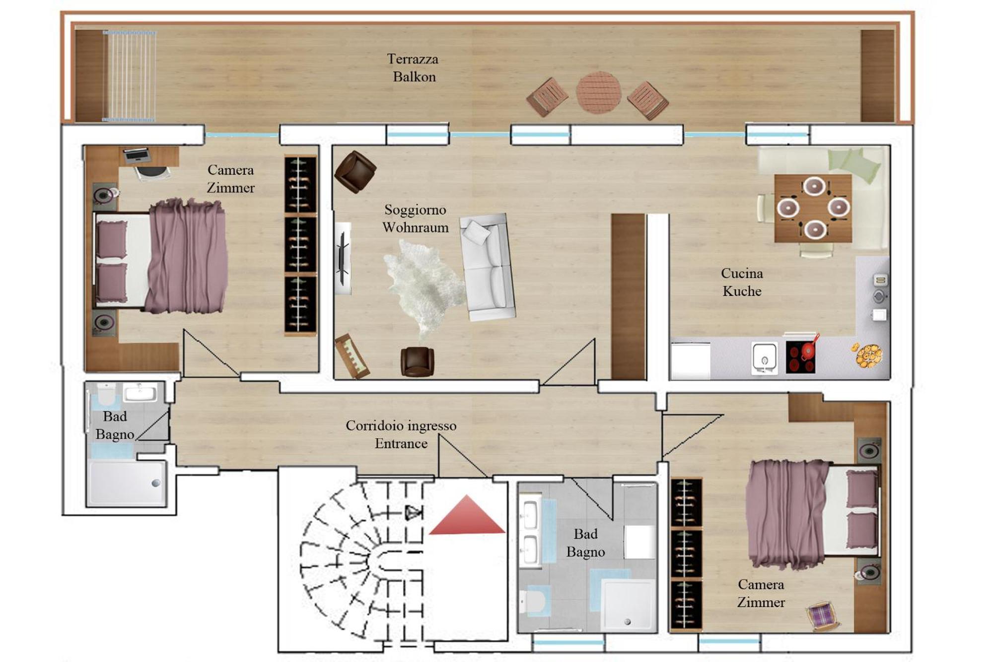 Ferienwohnung Aurturist Sesto Zimmer foto
